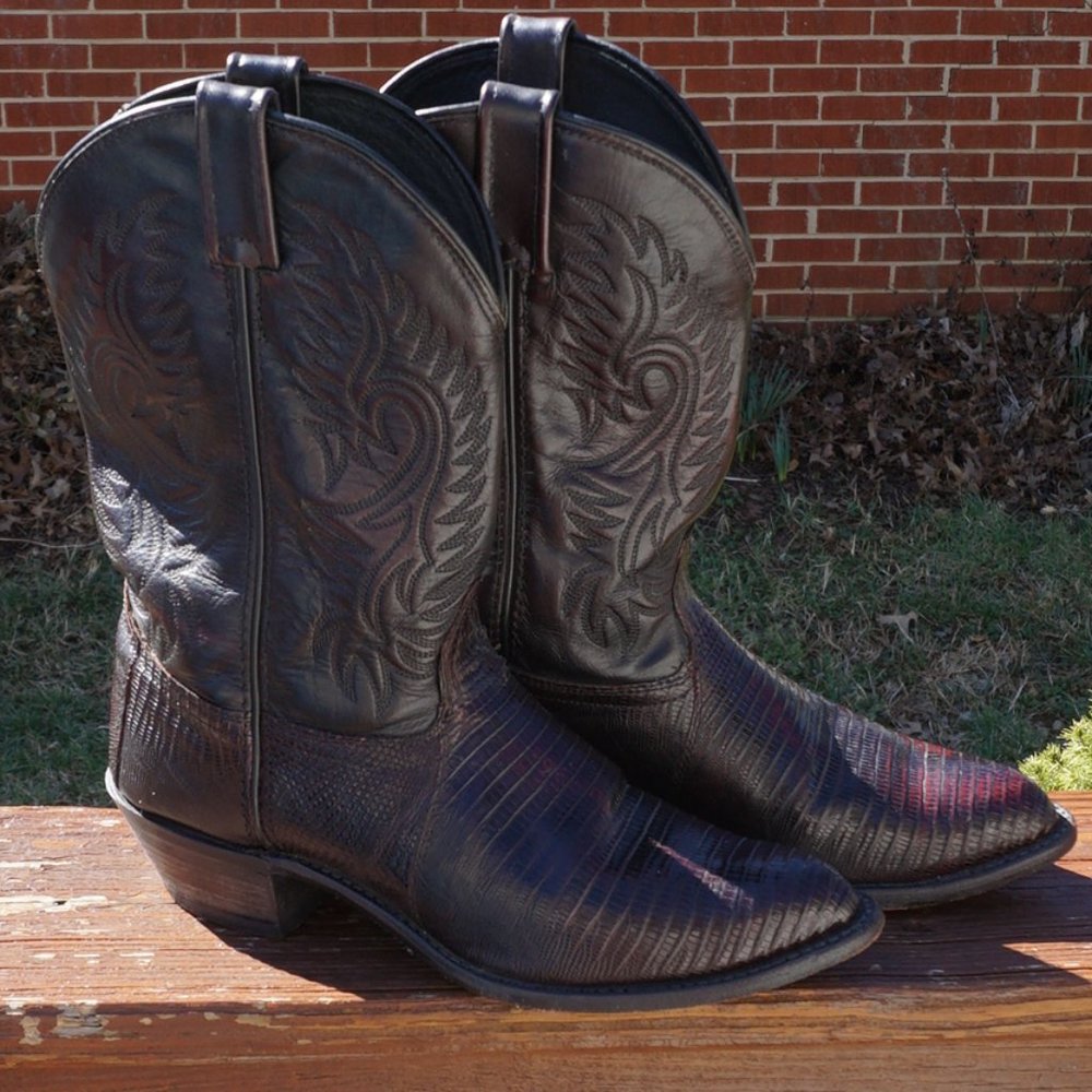 J. Chisholm Dark Brown Heeled Boots